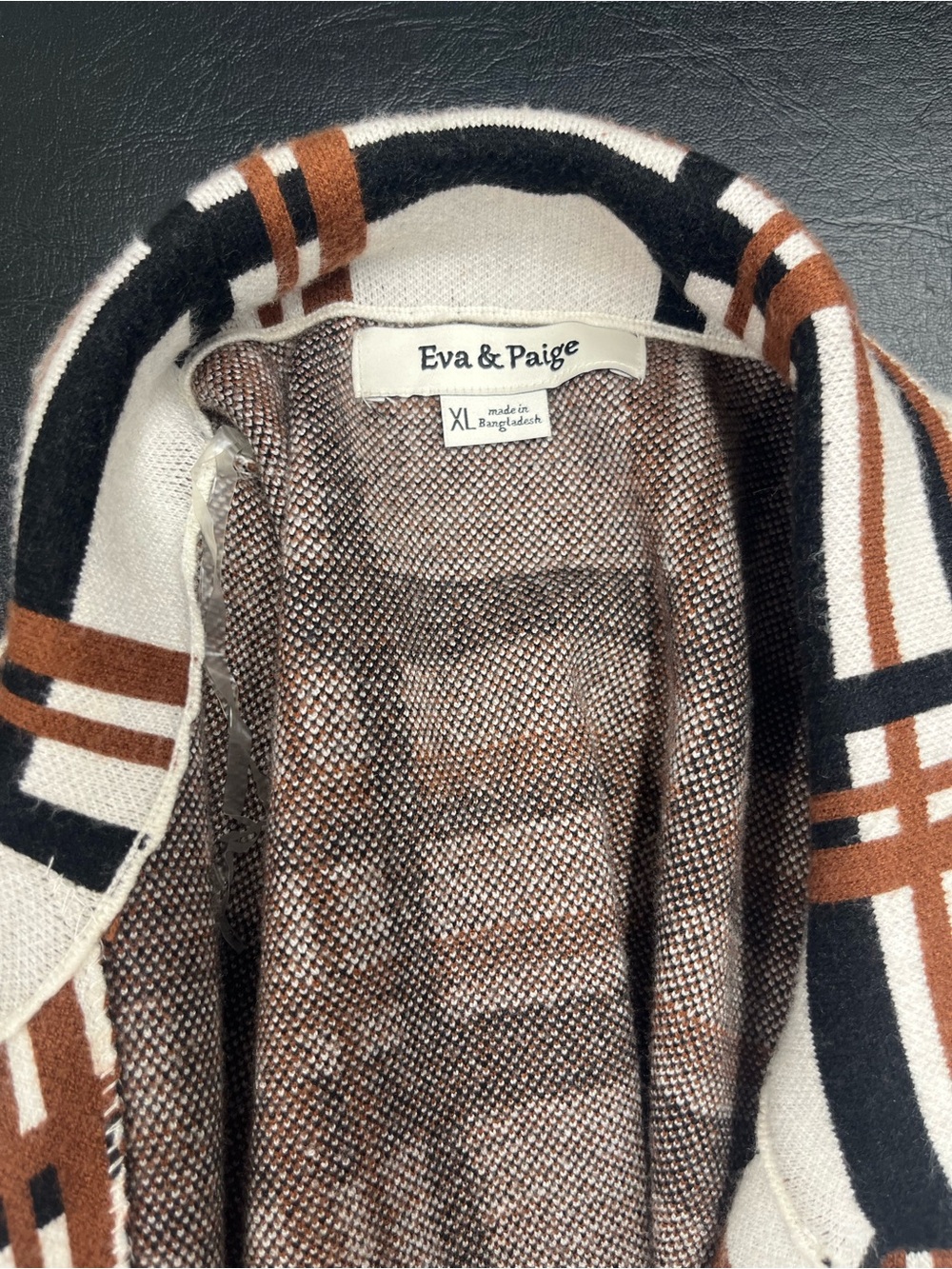 Eva & Paige open front knit jacket size XL - Picture 7 of 8